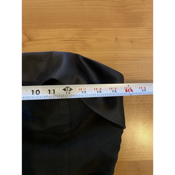 White House Black‎ Market Size 6 Strapless Chiffon Ruffled Bottom Black Dress - Picture 14 of 16